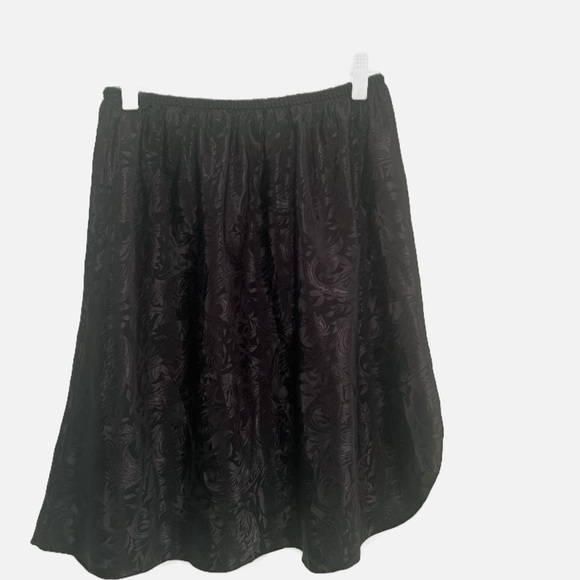Black Midi Asymmetrical A-line Chemise - Picture 1 of 4